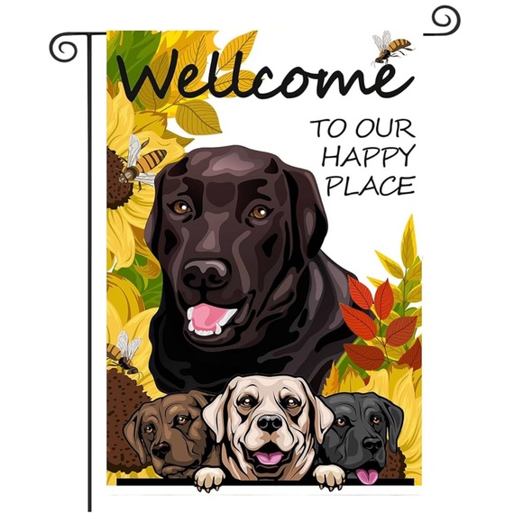 Welcome Labrador Garden Flag- NWT - Picture 1 of 5